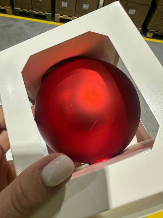 Оформительский шар Finery, 10 см, матовый красный Оформительский шар Finery, 10 см, матовый красный