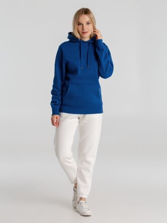 Толстовка с капюшоном унисекс King, ярко-синяя Толстовка с капюшоном унисекс King, ярко-синяя