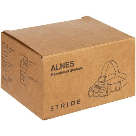 Налобный фонарик аккумуляторный Alnes, черный Налобный фонарик аккумуляторный Alnes, черный