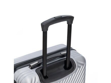 Чемодан TORBER Lama, серебристый, ABS-пластик, 38 х 21 х 55 см, 37 л Чемодан TORBER Lama, серебристый, ABS-пластик, 38 х 21 х 55 см, 37 л