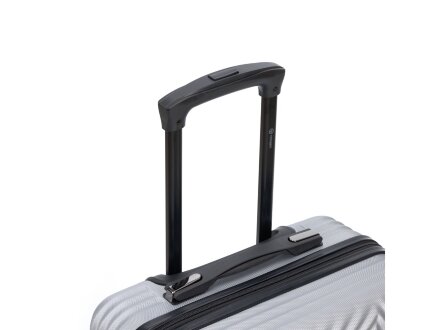 Чемодан TORBER Lama, серебристый, ABS-пластик, 38 х 21 х 55 см, 37 л Чемодан TORBER Lama, серебристый, ABS-пластик, 38 х 21 х 55 см, 37 л