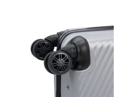 Чемодан TORBER Lama, серебристый, ABS-пластик, 38 х 21 х 55 см, 37 л Чемодан TORBER Lama, серебристый, ABS-пластик, 38 х 21 х 55 см, 37 л