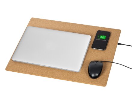 Пробковый коврик для мыши с беспроводной зарядкой Querсus (P) Пробковый коврик для мыши с беспроводной зарядкой Querсus (P)