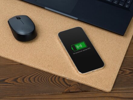 Пробковый коврик для мыши с беспроводной зарядкой Querсus (P) Пробковый коврик для мыши с беспроводной зарядкой Querсus (P)
