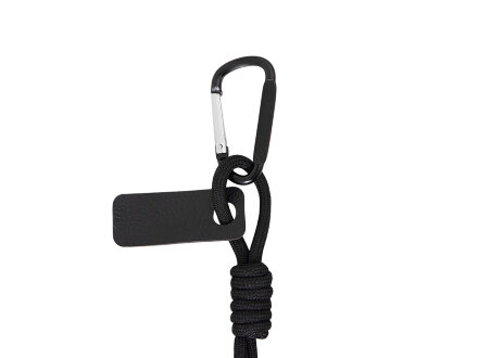 Брелок-веревочка на карабине Trinket, черный Брелок-веревочка на карабине Trinket, черный