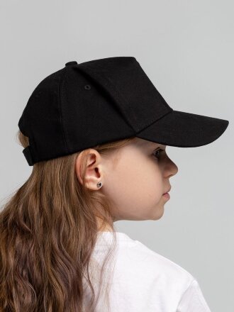 Бейсболка детская Standard Kids, черная Бейсболка детская Standard Kids, черная