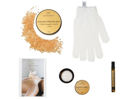 Парфюмированный спа-набор с лого Lights of Moscow, янтарный