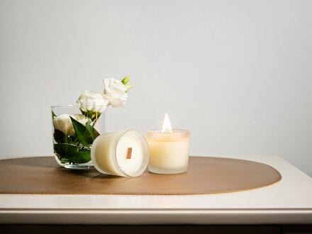 Набор для создания 2-х ароматических свечей: амбра и табак/маракуйя, сандал и пачули (без лого LM)