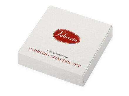 Набор костеров Fabrizio из PU, 4 шт, коричневый Набор костеров Fabrizio из PU, 4 шт, коричневый