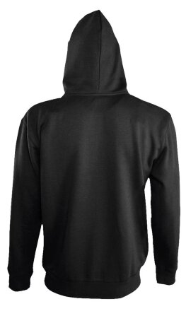 Толстовка мужская на молнии Soul Men 290 с контрастным капюшоном, черная Толстовка мужская на молнии Soul Men 290 с контрастным капюшоном, черная