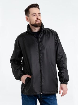 Ветровка унисекс Shift, черная Ветровка унисекс Shift, черная