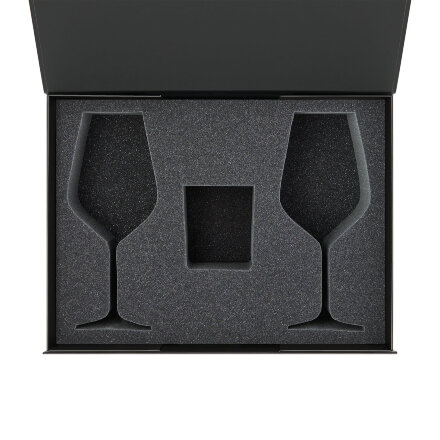 Ложемент под свечу Enigma + 2 бокала для вина в среднюю коробку-трансформер (арт. 695721)