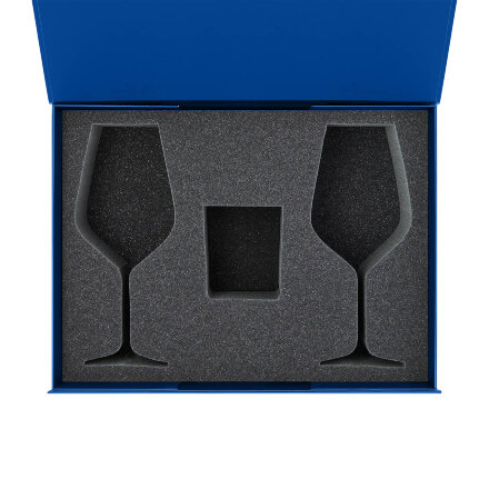 Ложемент под свечу Enigma + 2 бокала для вина в среднюю коробку-трансформер (арт. 695721)