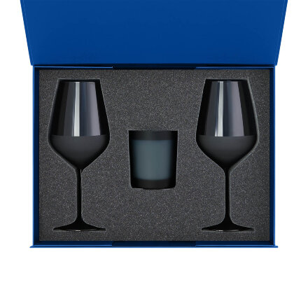 Ложемент под свечу Enigma + 2 бокала для вина в среднюю коробку-трансформер (арт. 695721)