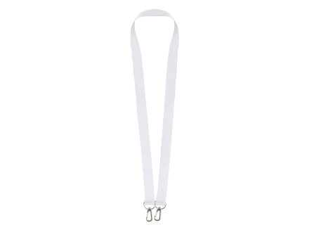 Ланъярд 2 см под сублимацию с 2-мя карабинами, серебристый