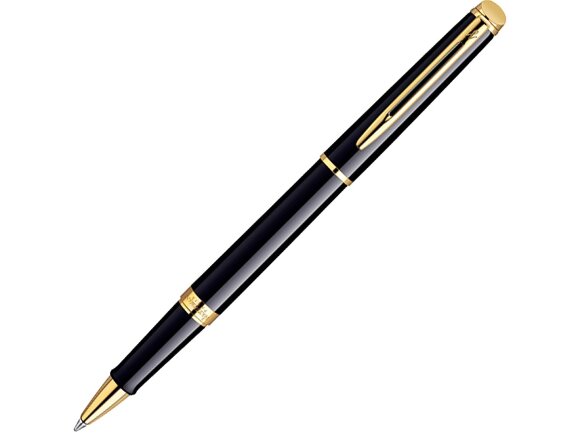 Ручка роллер Waterman Hemisphere, цвет: Mars Black/GT, стержень: Fblk с нанесением логотипа