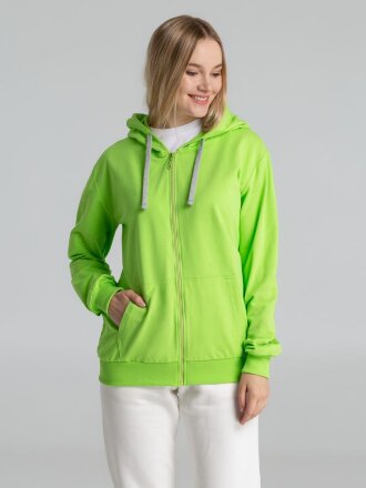 Толстовка на молнии с капюшоном Unit Siverga, зеленое яблоко Толстовка на молнии с капюшоном Unit Siverga, зеленое яблоко
