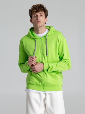 Толстовка на молнии с капюшоном Unit Siverga, зеленое яблоко Толстовка на молнии с капюшоном Unit Siverga, зеленое яблоко