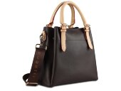 Сумка женская BUGATTI Ella, тёмно-коричневая, полиуретан, 27х12х23,5 см Сумка женская BUGATTI Ella, тёмно-коричневая, полиуретан, 27х12х23,5 см