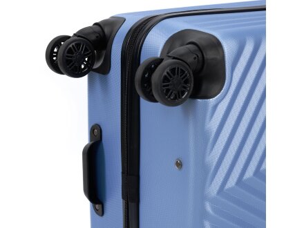 Чемодан TORBER Lama, синий, ABS-пластик, 49 х 29,5 х 77 см, 92 л Чемодан TORBER Lama, синий, ABS-пластик, 49 х 29,5 х 77 см, 92 л
