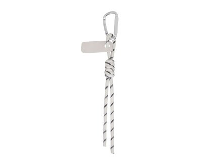 Брелок-веревочка на карабине Trinket, черно-белый