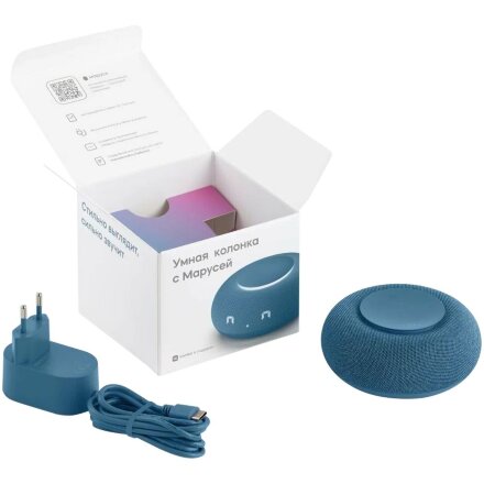 Умная колонка «Капсула Мини» с помощником «Маруся», морской синий Умная колонка «Капсула Мини» с помощником «Маруся», морской синий