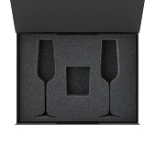 Ложемент под свечу Enigma + 2 бокала для шампанского в среднюю коробку-трансформер (арт. 695721)