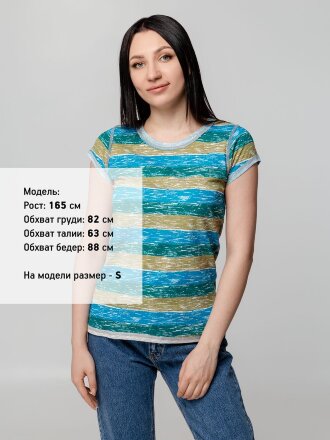 Футболка женская Rayet Lady двусторонняя, голубая с зеленым Футболка женская Rayet Lady двусторонняя, голубая с зеленым