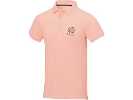 Calgary мужская рубашка-поло с коротким рукавом, pale blush pink