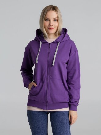 Толстовка на молнии с капюшоном Unit Siverga, фиолетовая Толстовка на молнии с капюшоном Unit Siverga, фиолетовая