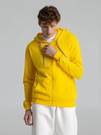 Толстовка на молнии с капюшоном Unit Siverga, желтая Толстовка на молнии с капюшоном Unit Siverga, желтая