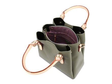 Сумка женская BUGATTI Ella, оливковая, полиуретан, 27х12х23,5 см Сумка женская BUGATTI Ella, оливковая, полиуретан, 27х12х23,5 см