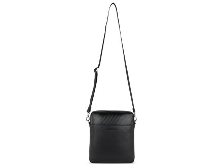 Сумка наплечная мужская BUGATTI Comet, чёрная, воловья кожа/полиэстер, 23,5х5х26 см Сумка наплечная мужская BUGATTI Comet, чёрная, воловья кожа/полиэстер, 23,5х5х26 см