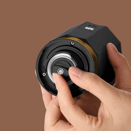 Портативная кофемолка Electric Coffee Grinder, черная с оранжевым Портативная кофемолка Electric Coffee Grinder, черная с оранжевым