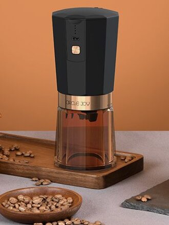 Портативная кофемолка Electric Coffee Grinder, черная с оранжевым Портативная кофемолка Electric Coffee Grinder, черная с оранжевым