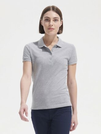 Рубашка поло женская People 210, нежно-розовая Рубашка поло женская People 210, нежно-розовая