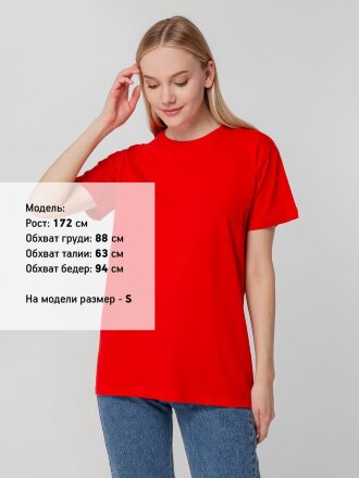 Футболка унисекс T-bolka 140, красная Футболка унисекс T-bolka 140, красная