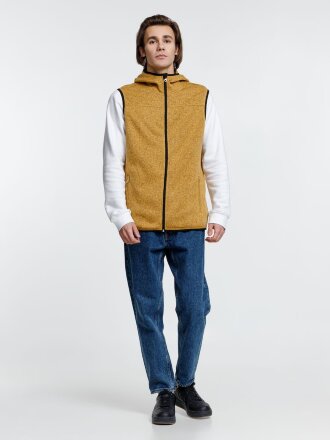 Жилет с капюшоном унисекс Gotland, горчичный Жилет с капюшоном унисекс Gotland, горчичный
