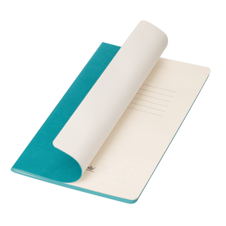 Блокнот Corsa slim, бирюзовый