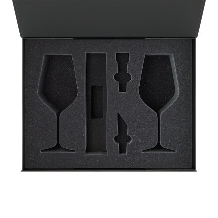 Ложемент под 2 бокала для вина + набор для вина Sacramento в большую коробку-трансформер (арт. 695722)