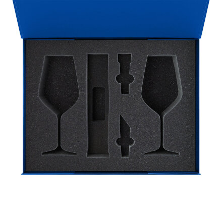 Ложемент под 2 бокала для вина + набор для вина Sacramento в большую коробку-трансформер (арт. 695722)