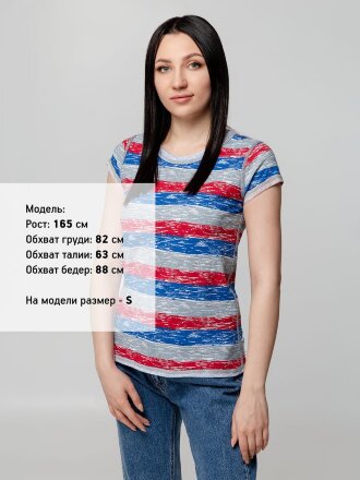 Футболка женская Rayet Lady двусторонняя, красная с синим Футболка женская Rayet Lady двусторонняя, красная с синим