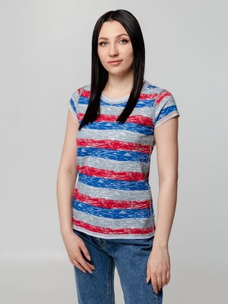 Футболка женская Rayet Lady двусторонняя, красная с синим Футболка женская Rayet Lady двусторонняя, красная с синим