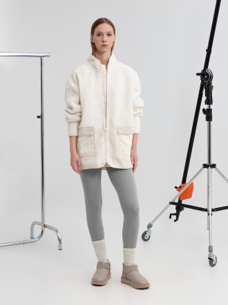 Куртка унисекс Oblako, молочно-белая Куртка унисекс Oblako, молочно-белая