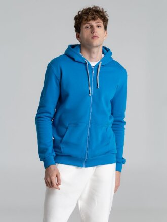 Толстовка с капюшоном на молнии Unit Siverga Heavy, бирюзовая Толстовка с капюшоном на молнии Unit Siverga Heavy, бирюзовая