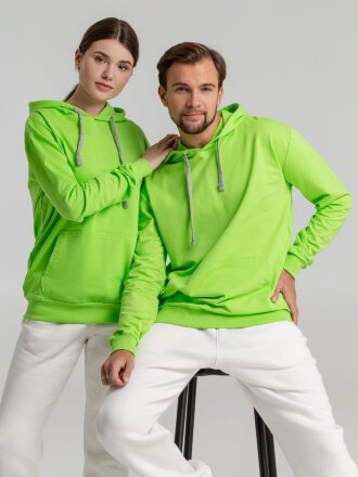 Толстовка с капюшоном Unit Kirenga, зеленое яблоко Толстовка с капюшоном Unit Kirenga, зеленое яблоко