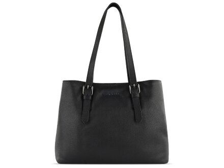 Сумка женская BUGATTI Bella, чёрная, воловья кожа/полиэстер, 33х14х25 см Сумка женская BUGATTI Bella, чёрная, воловья кожа/полиэстер, 33х14х25 см