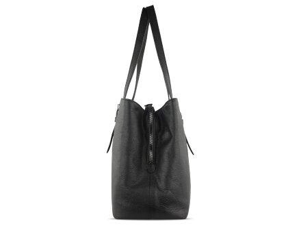 Сумка женская BUGATTI Bella, чёрная, воловья кожа/полиэстер, 33х14х25 см Сумка женская BUGATTI Bella, чёрная, воловья кожа/полиэстер, 33х14х25 см