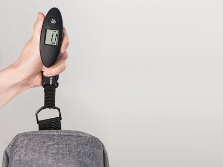 Багажные весы с покрытием soft touch Gravity, черный Багажные весы с покрытием soft touch Gravity, черный