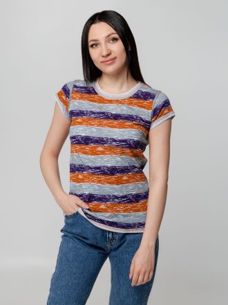 Футболка женская Rayet Lady двусторонняя, оранжевая с фиолетовым Футболка женская Rayet Lady двусторонняя, оранжевая с фиолетовым